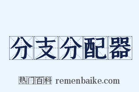 分支分配器是什么意思的图片